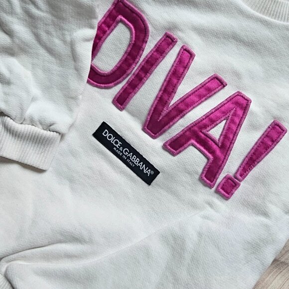 Dolce Gabanna baby girls white sweat top- size 18-24 months - Picture 3 of 7